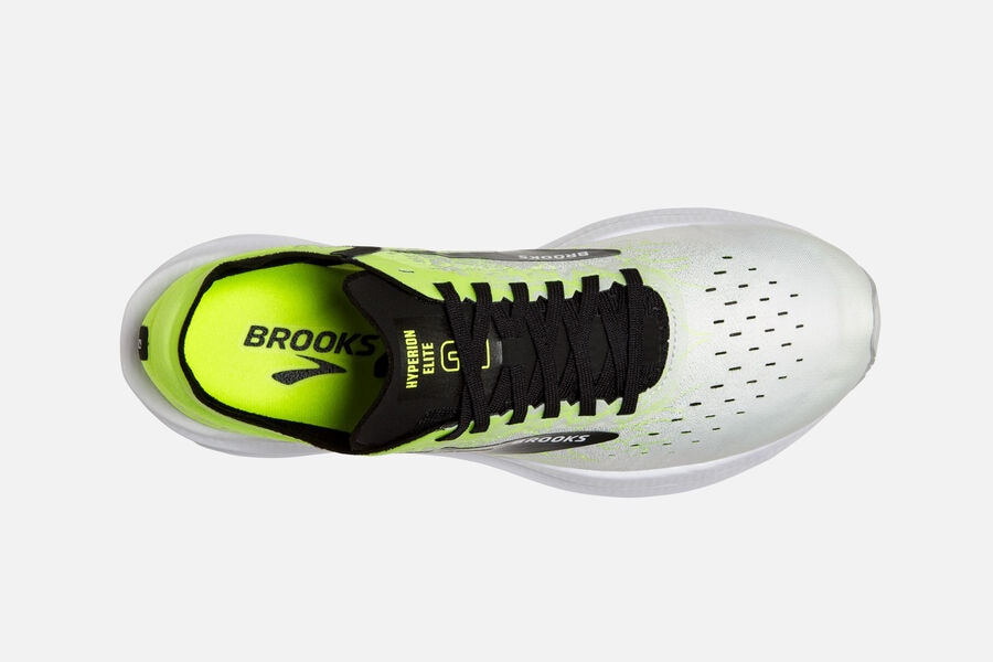 Brooks Hyperion Elite 2 Spikes Löparskor Herr - Vita/Svarta - 8632-SCWKA